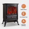1850W Small Black Stove Heater