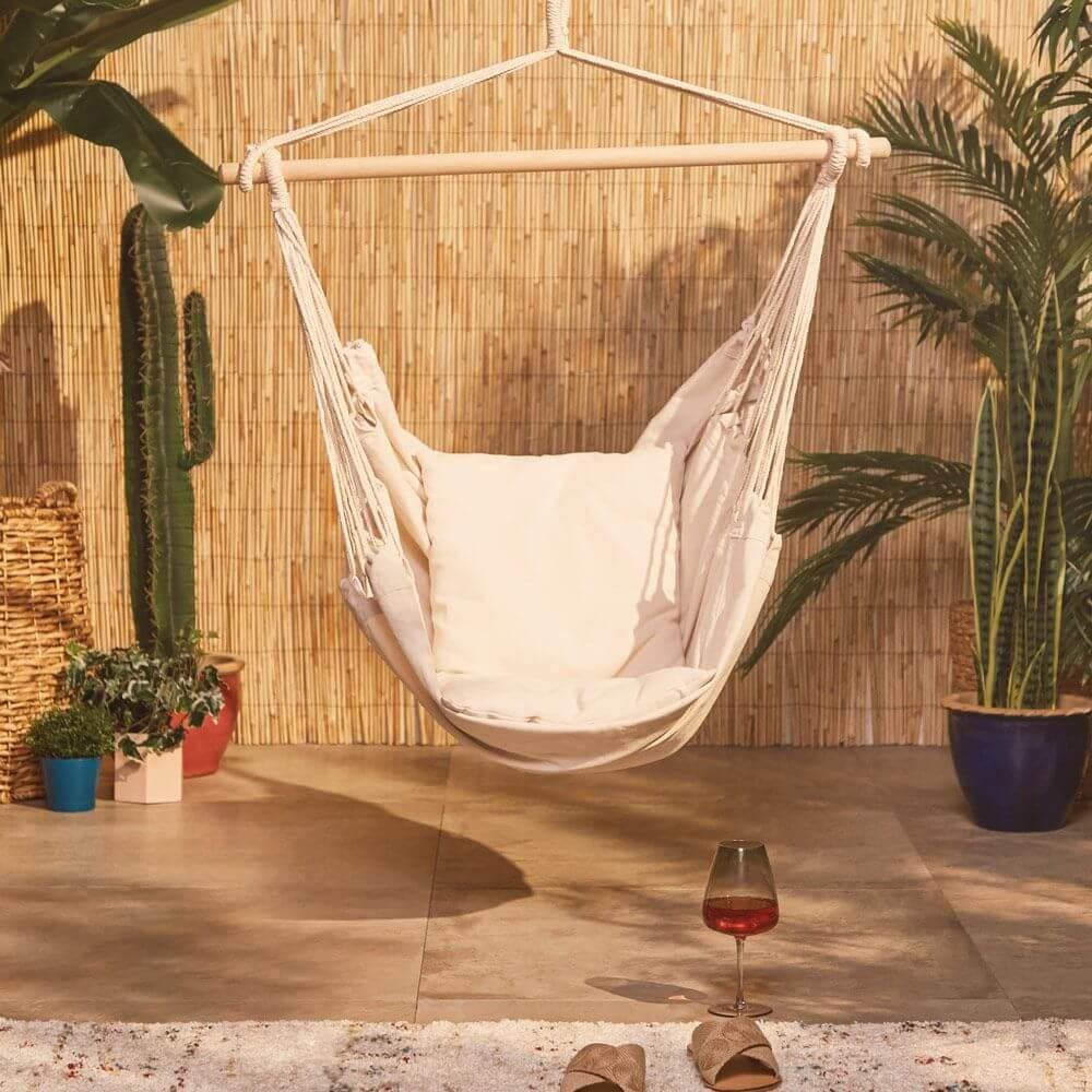 Seville Beige Hanging Swing Chair - Image 6