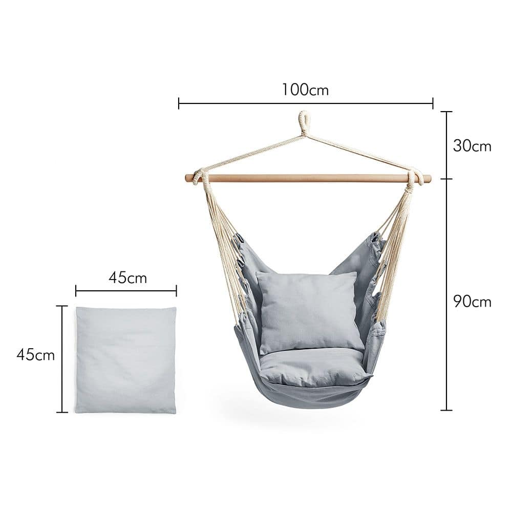 Seville Grey Hanging Swing Chair - Image 6