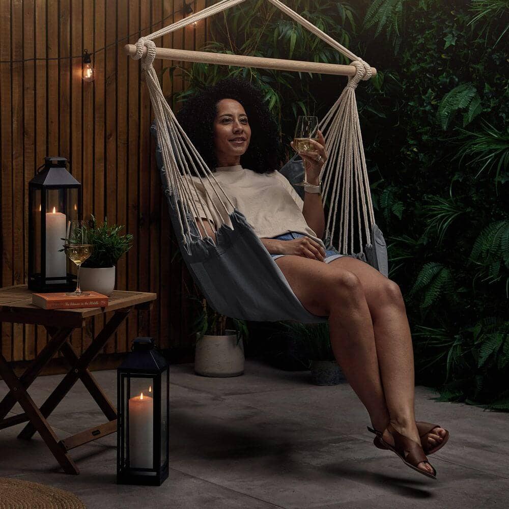 Seville Grey Hanging Swing Chair - Image 7