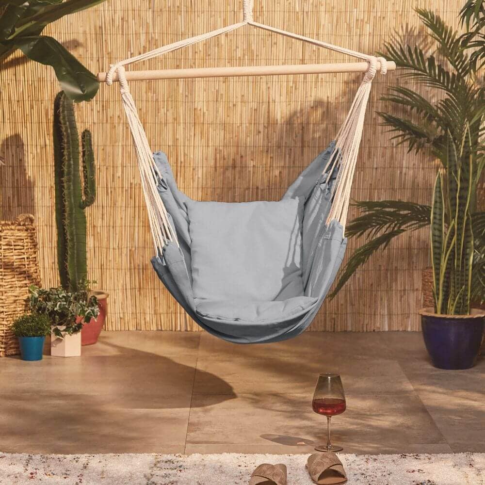 Seville Grey Hanging Swing Chair - Image 8