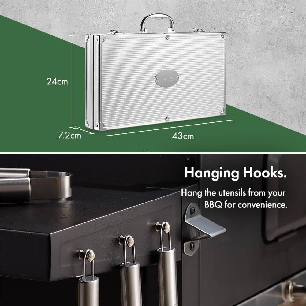 25pc BBQ Tool Set with Aluminium Case - Image 8