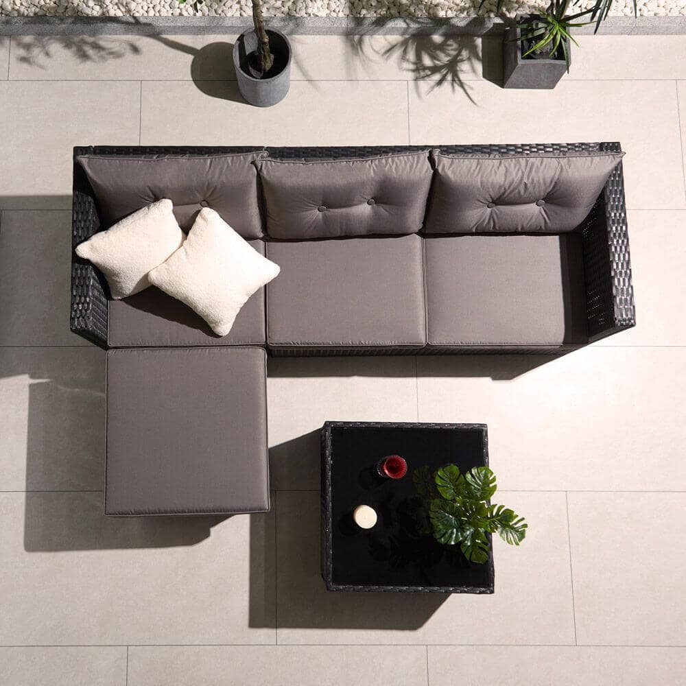 Antigua 4 Seater Garden Corner Sofa & Table - Image 10