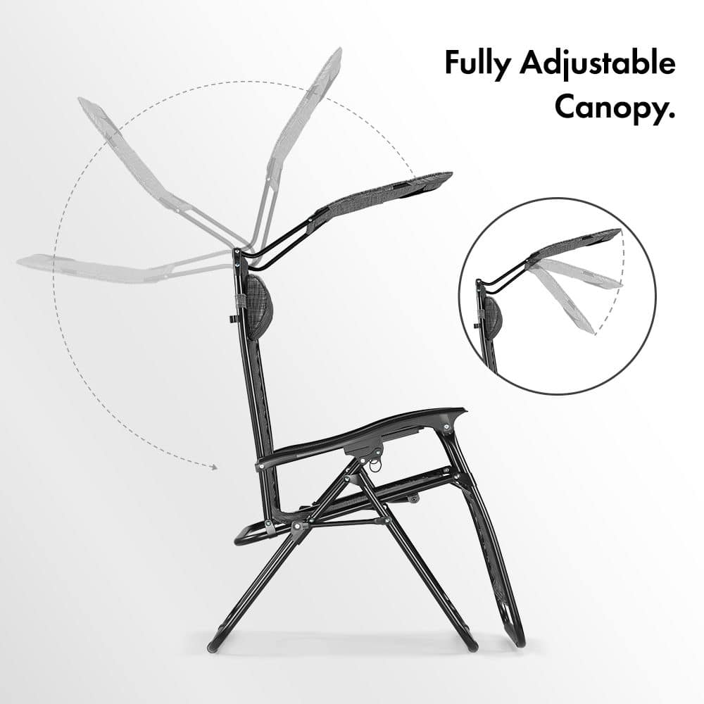 Set of 2 Zero Gravity Canopy Chairs - Image 8