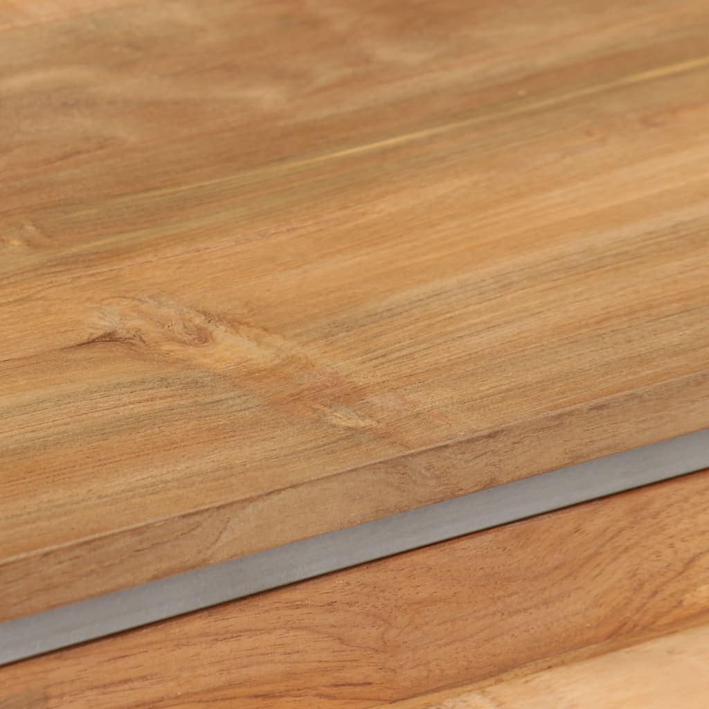 TV Cabinet Recycled Teak and Steel 120x30x40 cm - Image 7