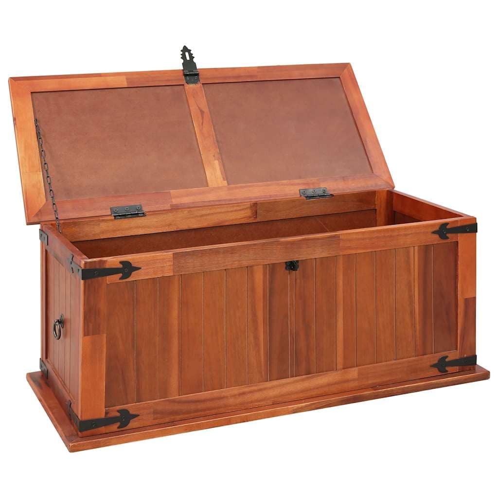 Storage Chest 90x45x40 cm Solid Acacia Wood - Image 5