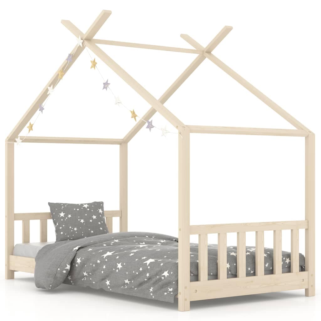 Kids Bed Frame Solid Pine Wood 80x160 cm - Image 2
