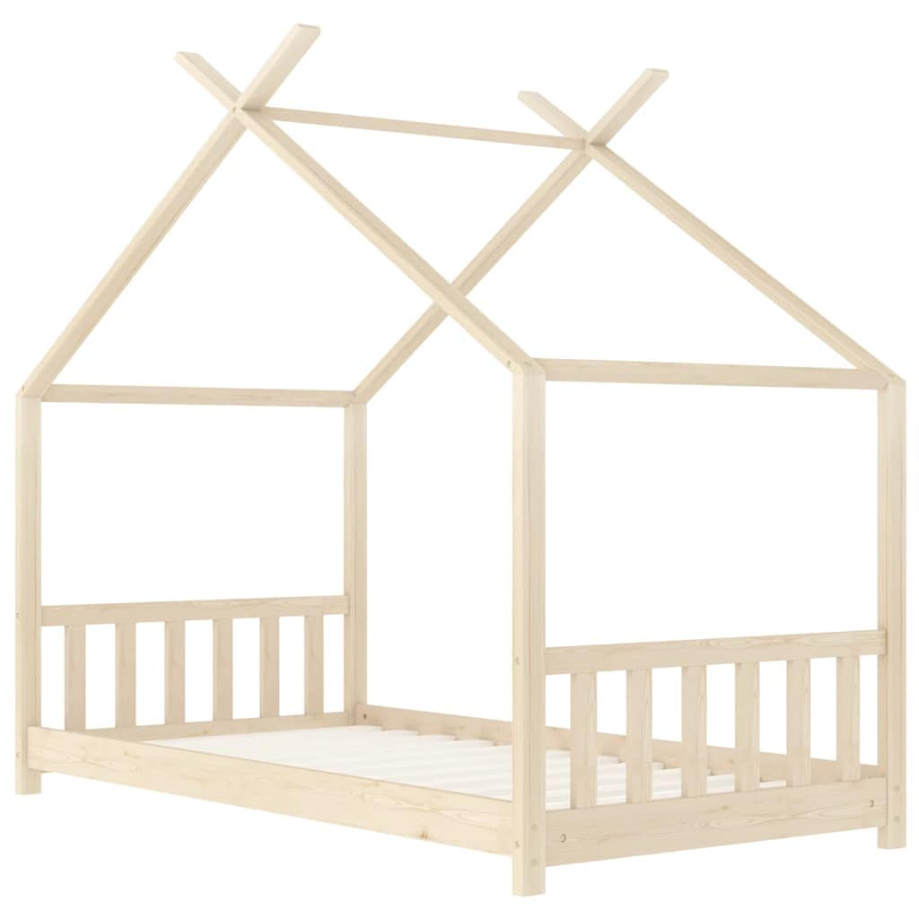 Kids Bed Frame Solid Pine Wood 80x160 cm - Image 3