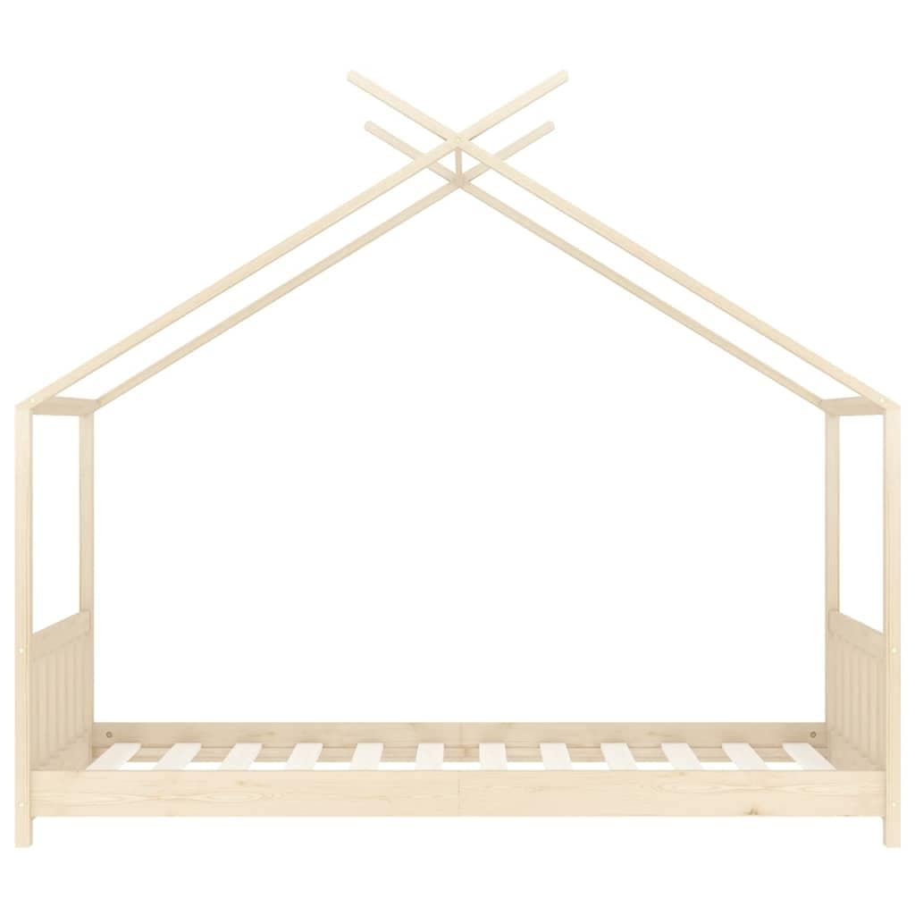 Kids Bed Frame Solid Pine Wood 80x160 cm - Image 4