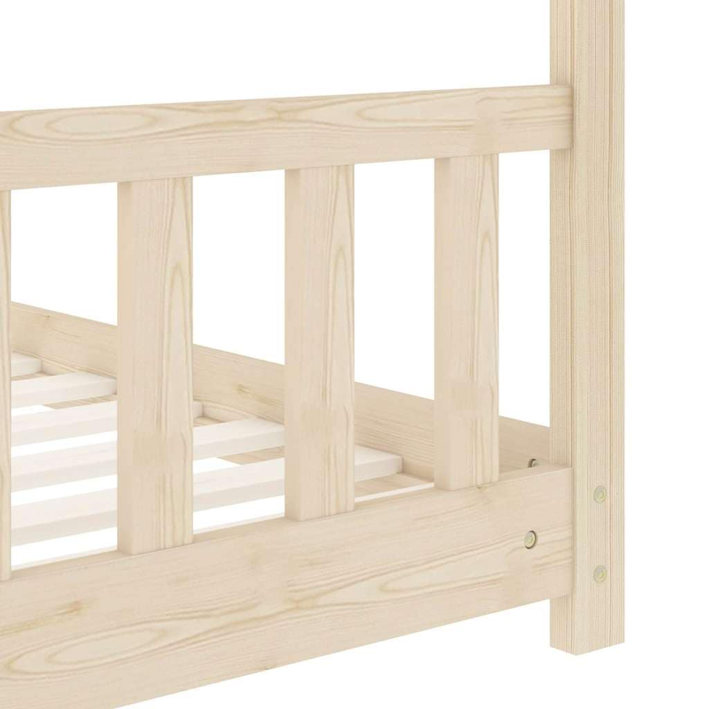Kids Bed Frame Solid Pine Wood 80x160 cm - Image 7