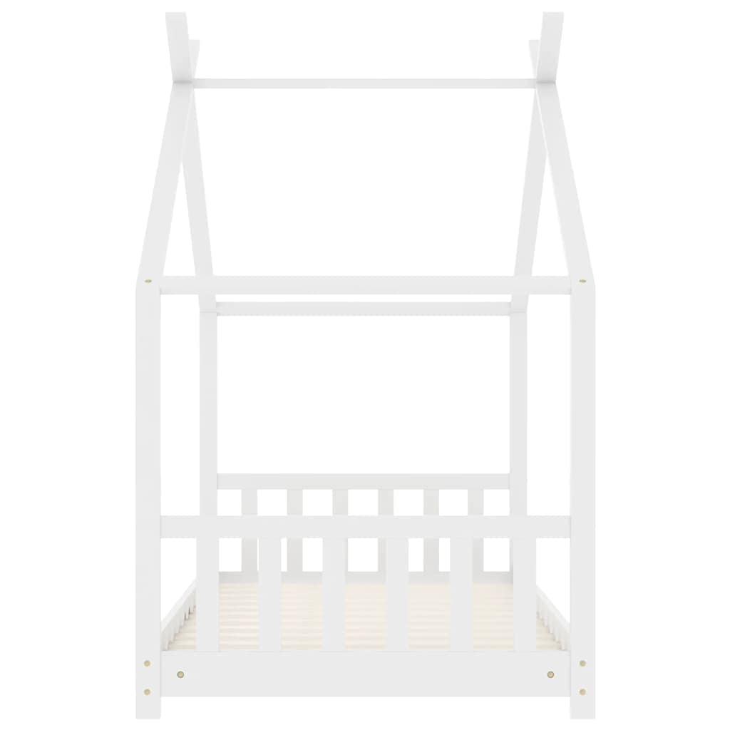 Kids Bed Frame White Solid Pine Wood 80x160 cm - Image 5