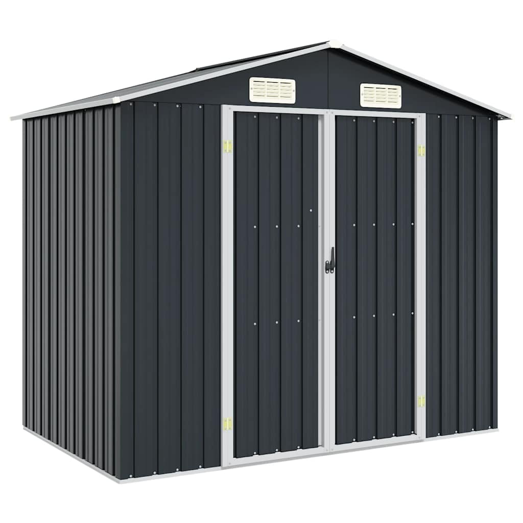 Garden Shed Anthracite 205x129x183 cm Galvanised Steel