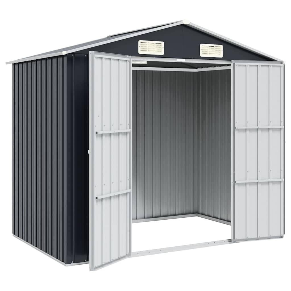 Garden Shed Anthracite 205x129x183 cm Galvanised Steel - Image 3
