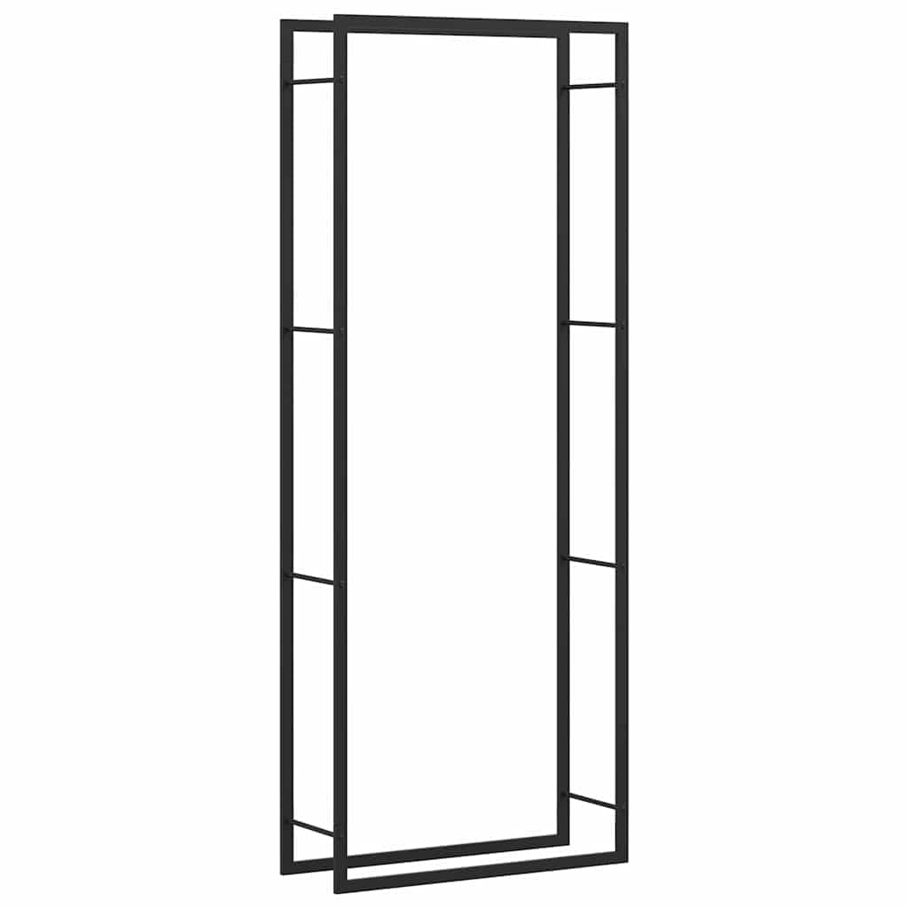 Firewood Rack Matt Black 80x28x222 cm Steel - Image 7