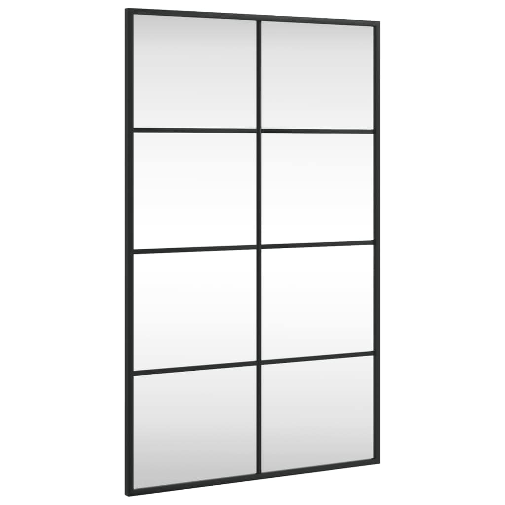 Wall Mirror Black 50x80 cm Rectangle Iron - Image 2