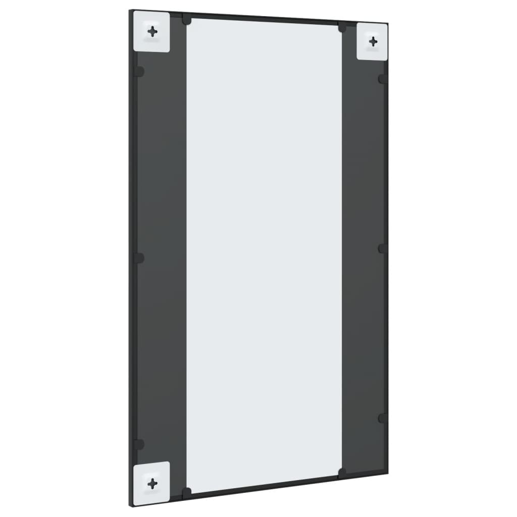 Wall Mirror Black 50x80 cm Rectangle Iron - Image 5