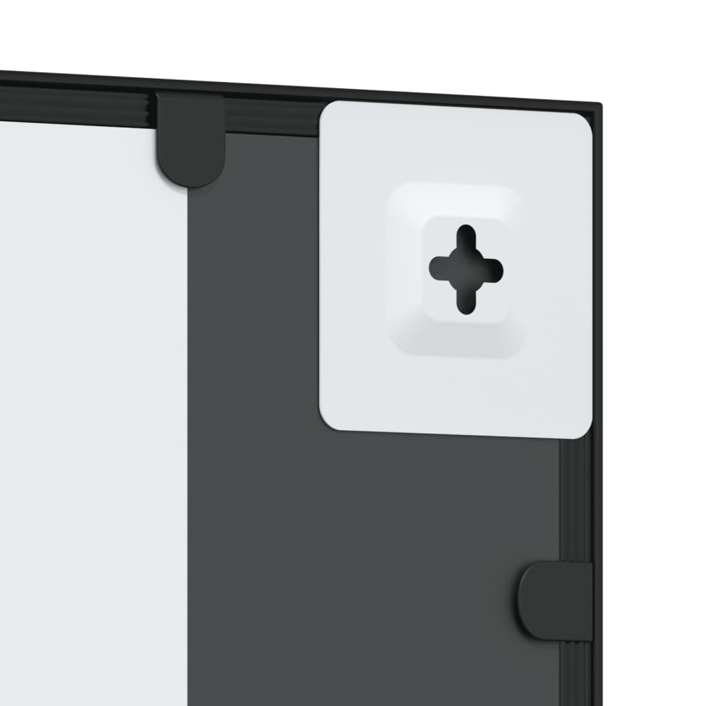 Wall Mirror Black 50x80 cm Rectangle Iron - Image 6