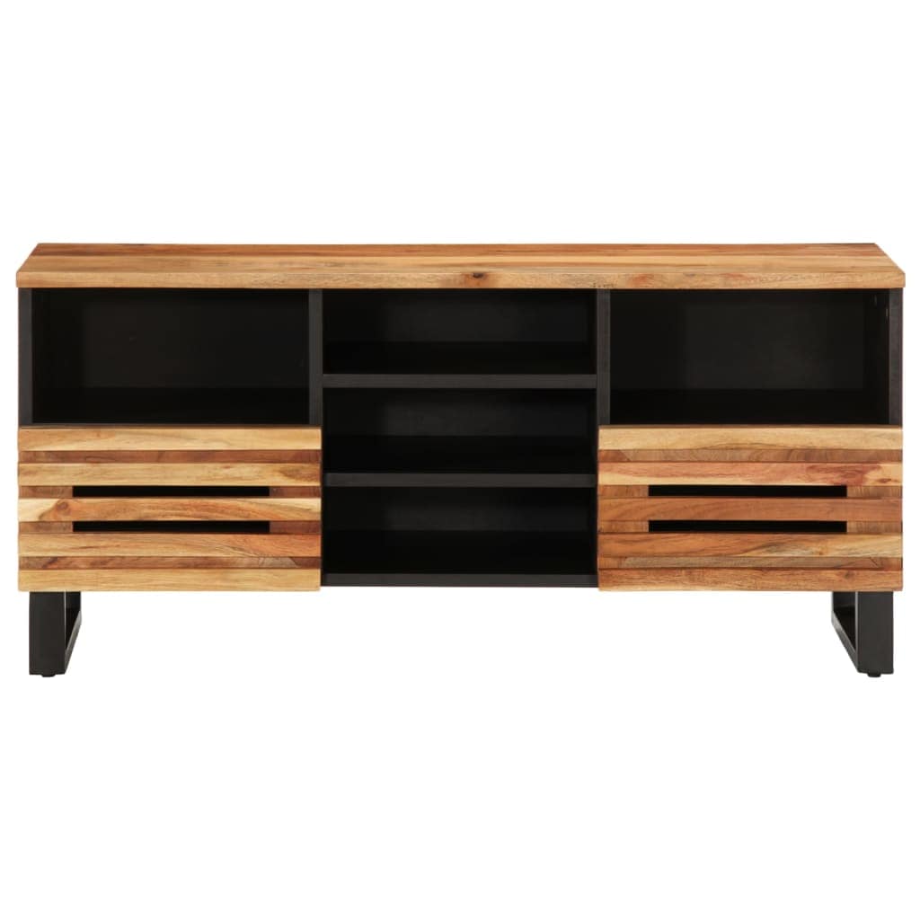 TV Cabinet 100x34x46 cm Solid Wood Acacia - Image 2