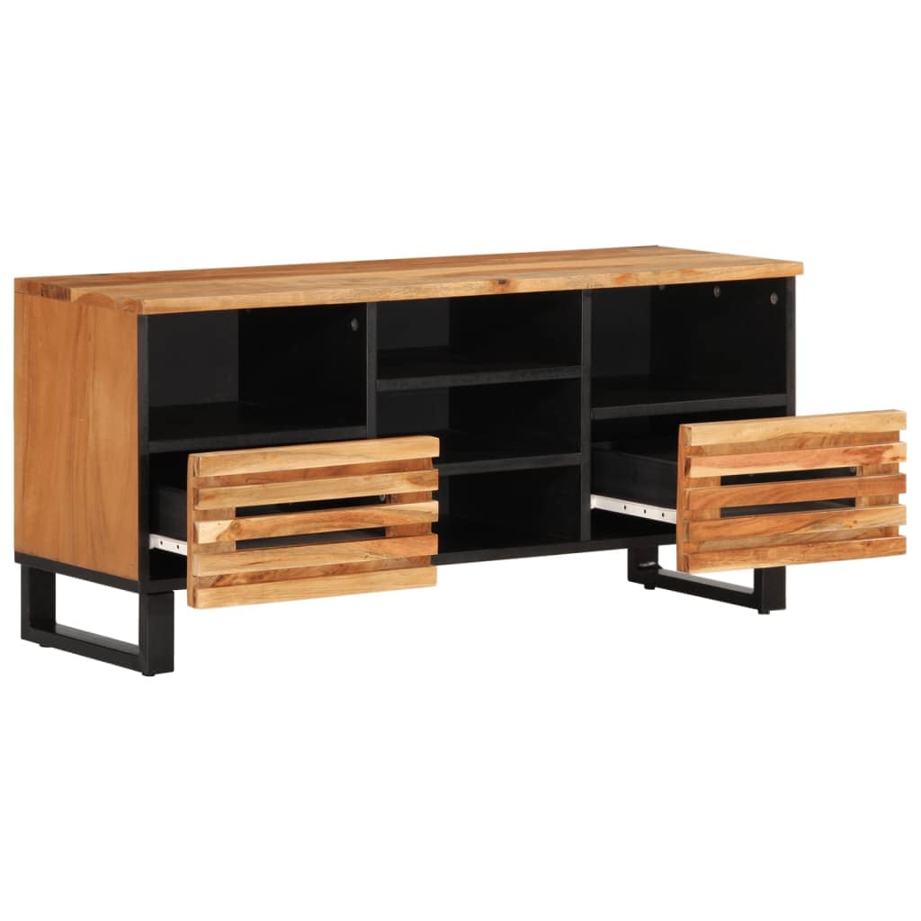 TV Cabinet 100x34x46 cm Solid Wood Acacia - Image 3