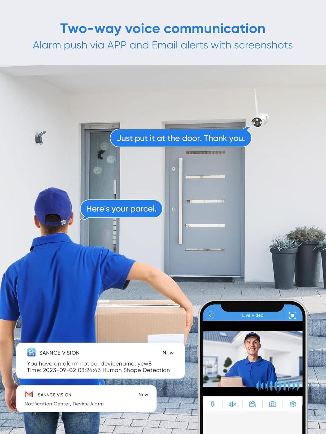 Wireless CCTV Camera System, 8CH, 4 WIFI cameras - Image 4