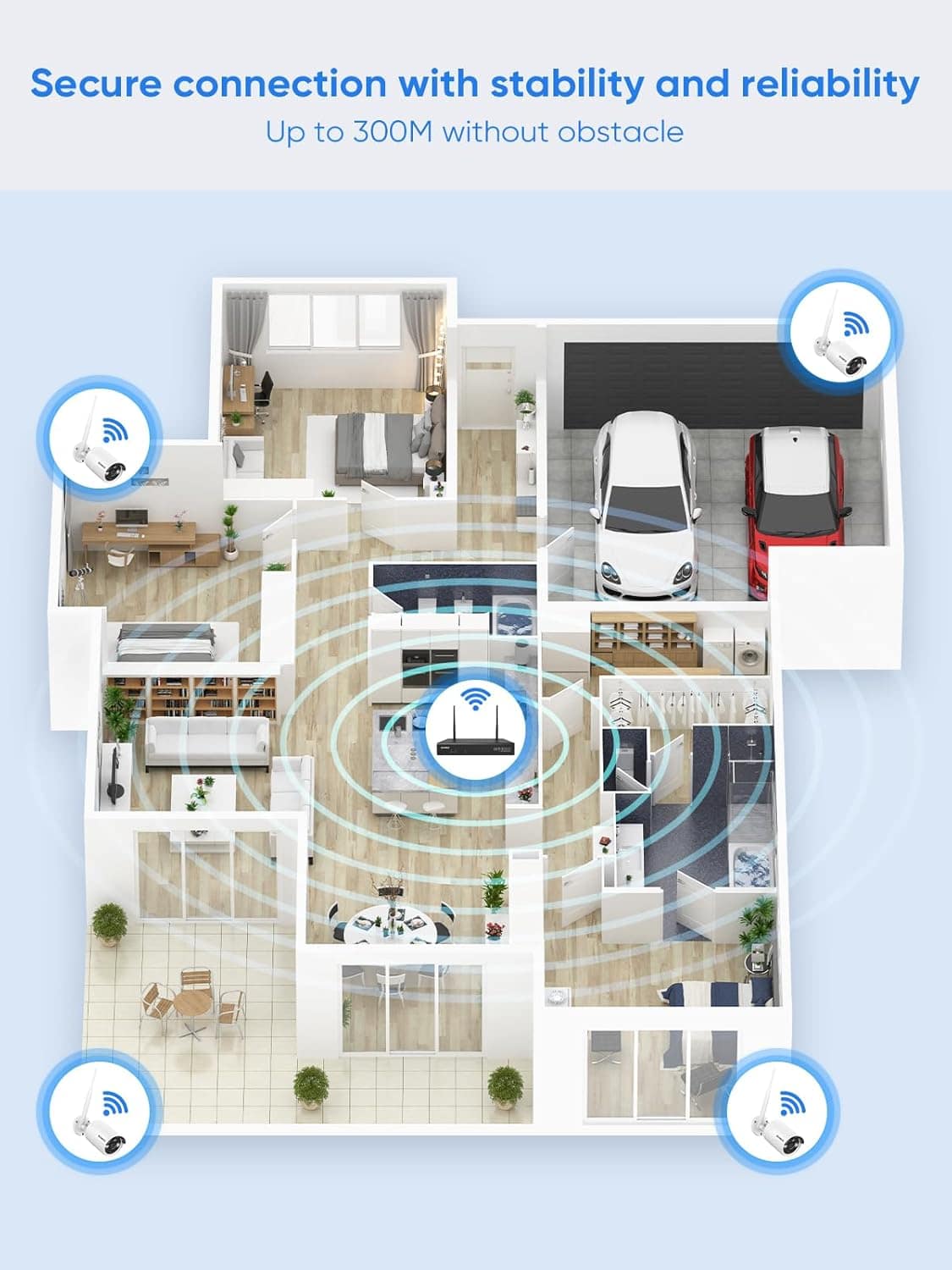 Wireless CCTV Camera System, 8CH, 4 WIFI cameras - Image 6