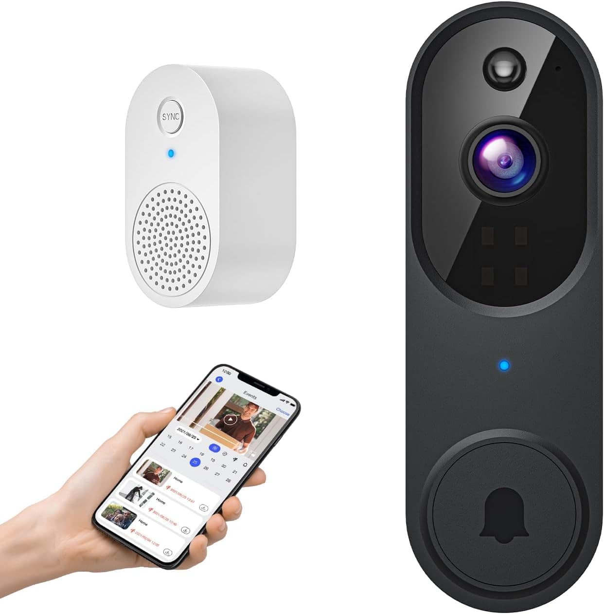 Wireless Wi-Fi Video Doorbell Camera with AI Human Detection