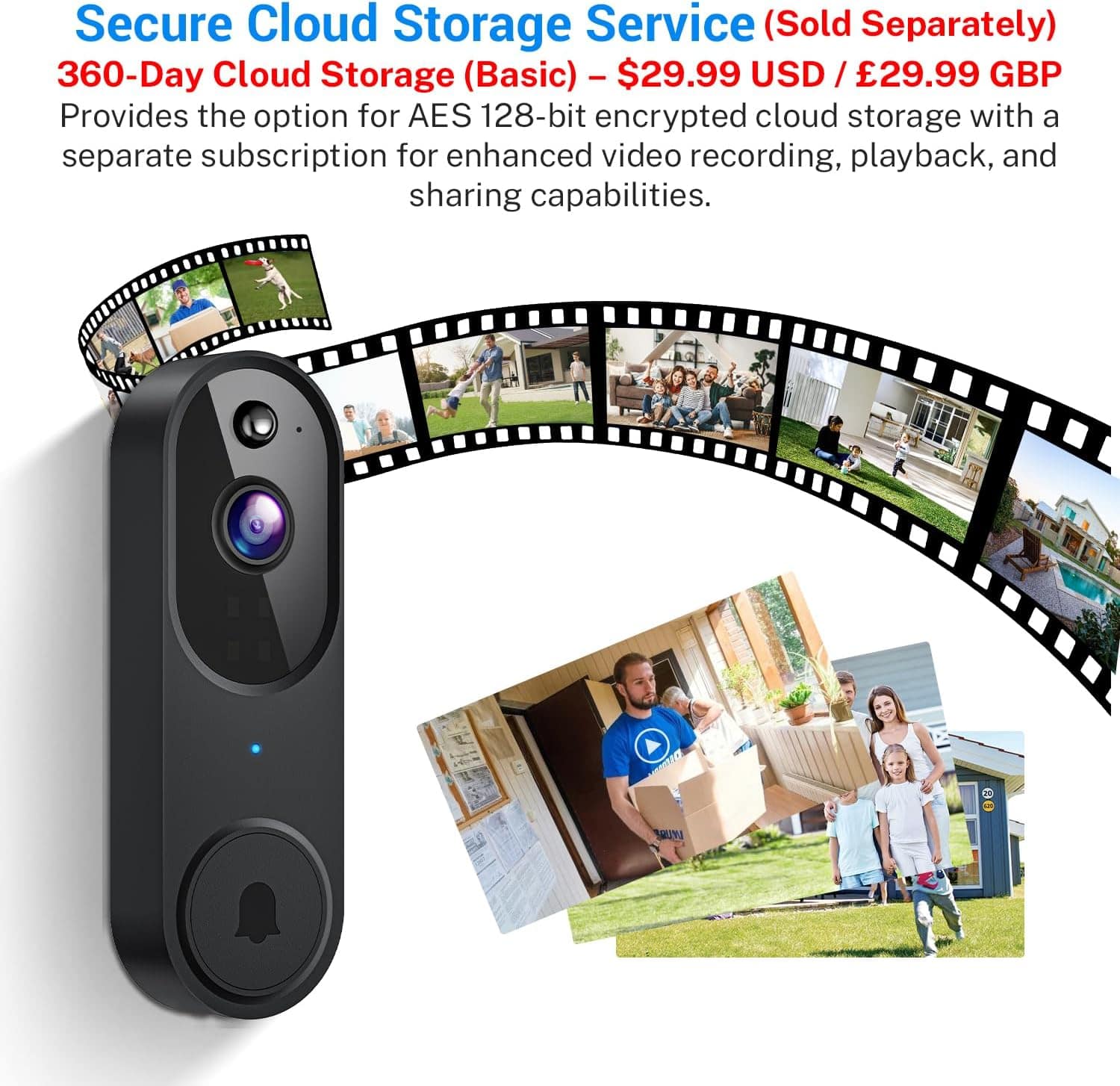 Wireless Wi-Fi Video Doorbell Camera with AI Human Detection - Image 5