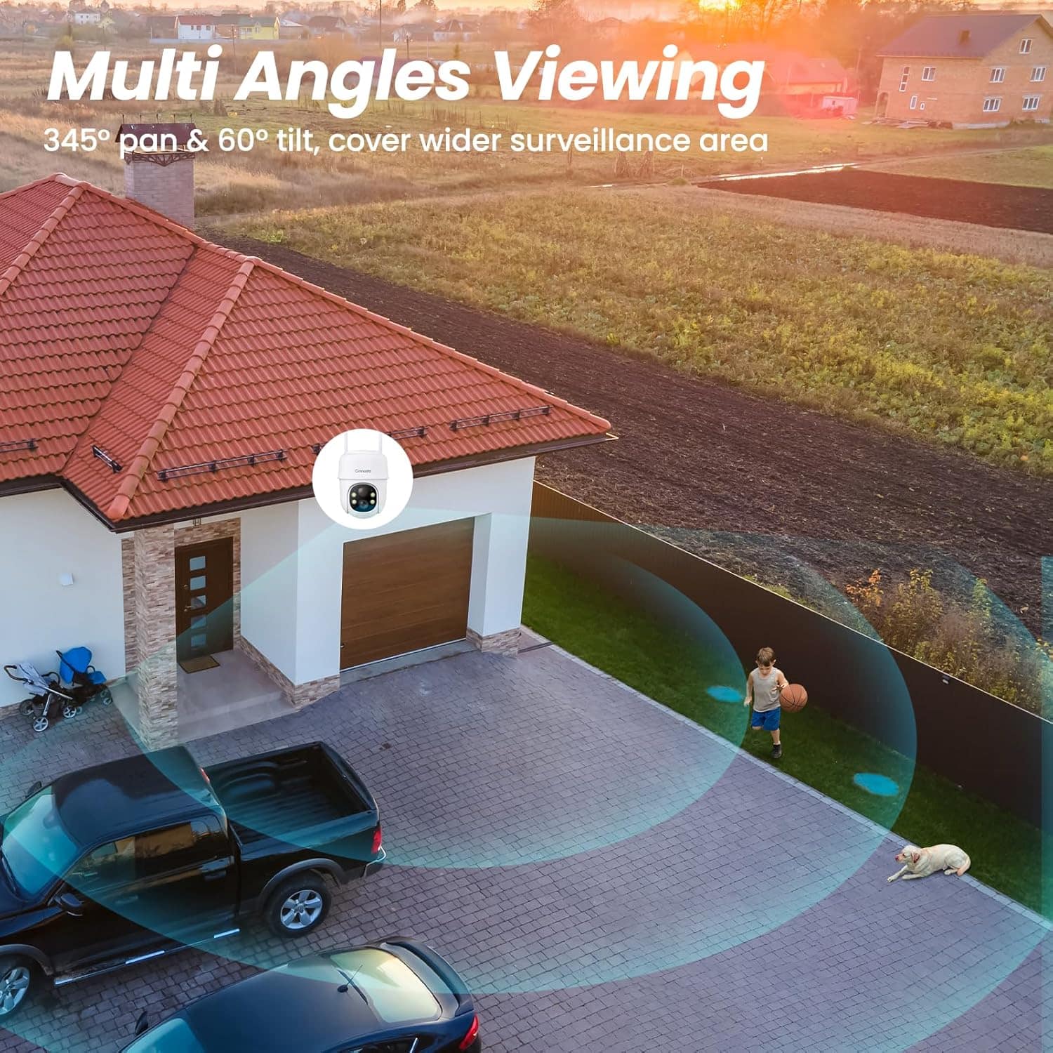 Solar Security Camera Outdoor Works with Alexa - Image 9