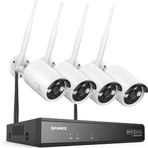 Wireless CCTV Camera System, 8CH, 4 WIFI cameras
