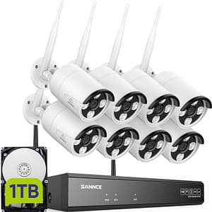 Wireless CCTV Camera System, 8CH, 8 WIFI cameras