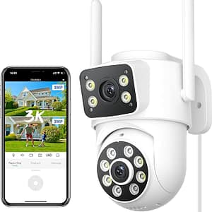 6MP Dual Lens Outdoor Security Camera