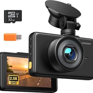 1440P QHD 2.5K Car security WiFi Dash Cam with Free 32GB