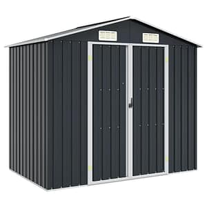 Garden Shed Anthracite 205x129x183 cm Galvanised Steel