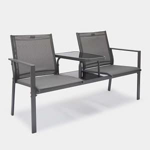 Paris Textoline Grey Love Seat