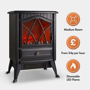 1850W Small Black Stove Heater