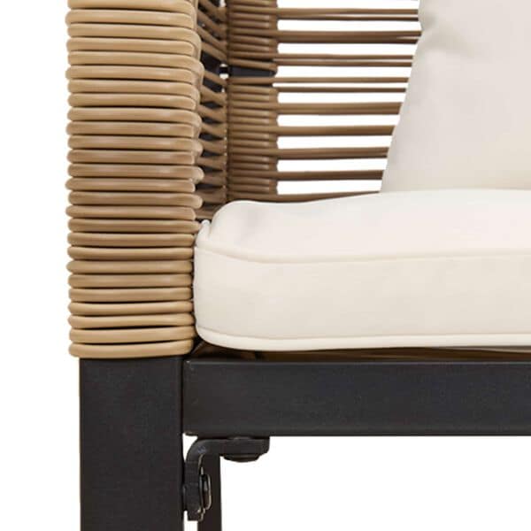 Outdoor Furniture Set Beige and Cream White Poly Rattan - Image 12