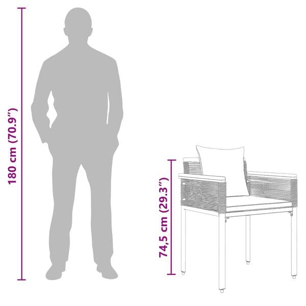 Outdoor Furniture Set with Cushion Black Poly Rattan - Image 14