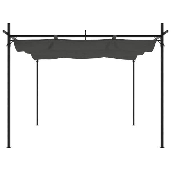 Pergola with Retractable Roof Anthracite 295x292x230 cm - Image 3