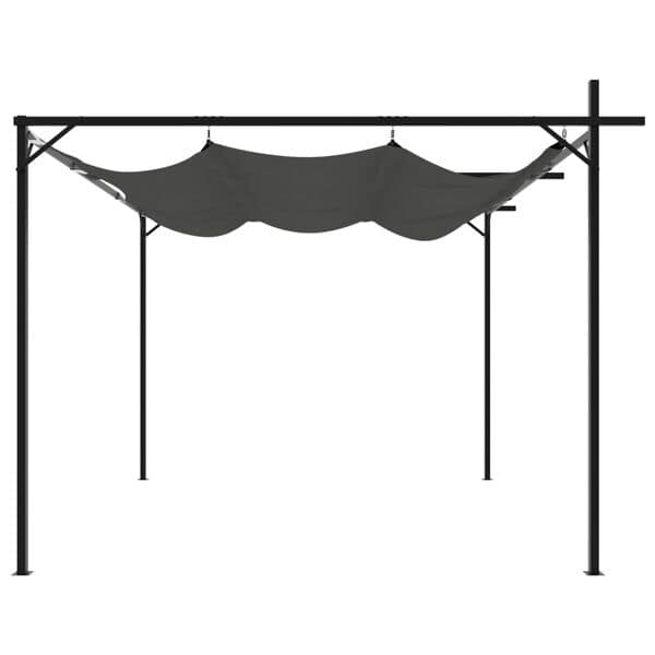 Pergola with Retractable Roof Anthracite 295x292x230 cm - Image 4