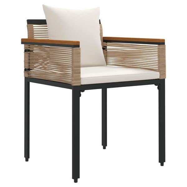 Outdoor Furniture Set Beige and Cream White Poly Rattan - Image 6