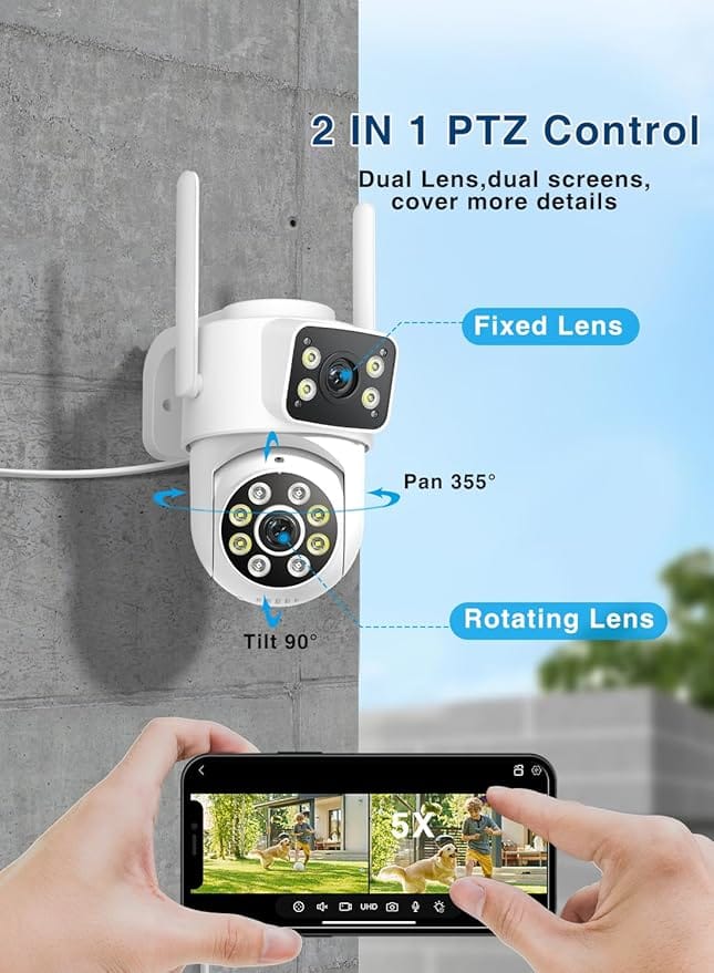 6MP Dual Lens Outdoor Security Camera - Image 2