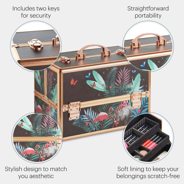 Large Jungle Print Makeup Case - Image 3