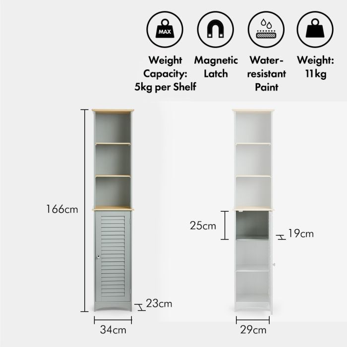 Shrewsbury Tall Bathroom Cabinet - Image 6